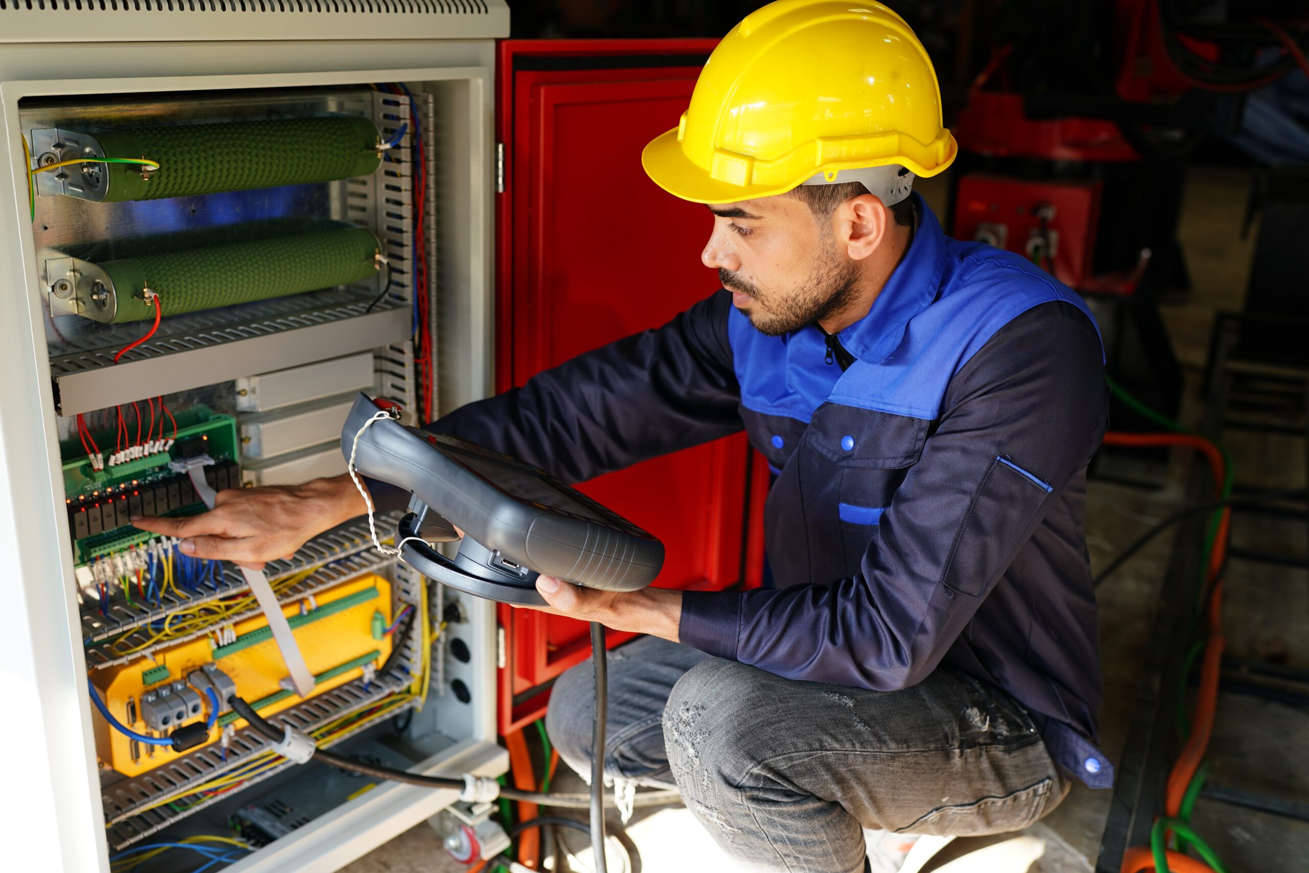 engineer-checking-control-panel-and-teaching-new-a-2023-11-27-05-05-01-utc